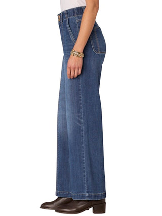 Petite Blue Denim Wide Leg Jeans