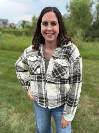 Walker Jacket | Women's Collared Sherpa Full Zip Jacket