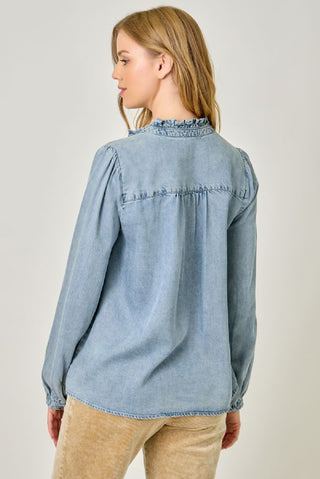 Tencel V-Neck Blouse FINAL SALE