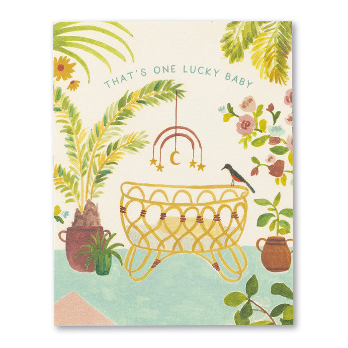 Baby Greeting Card - That's One Lucky Baby