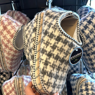 Women's Houndstooth Cabin Bootie Snoozies FINAL SALE