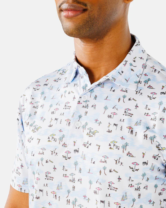Waggle Beached It Men's Polo