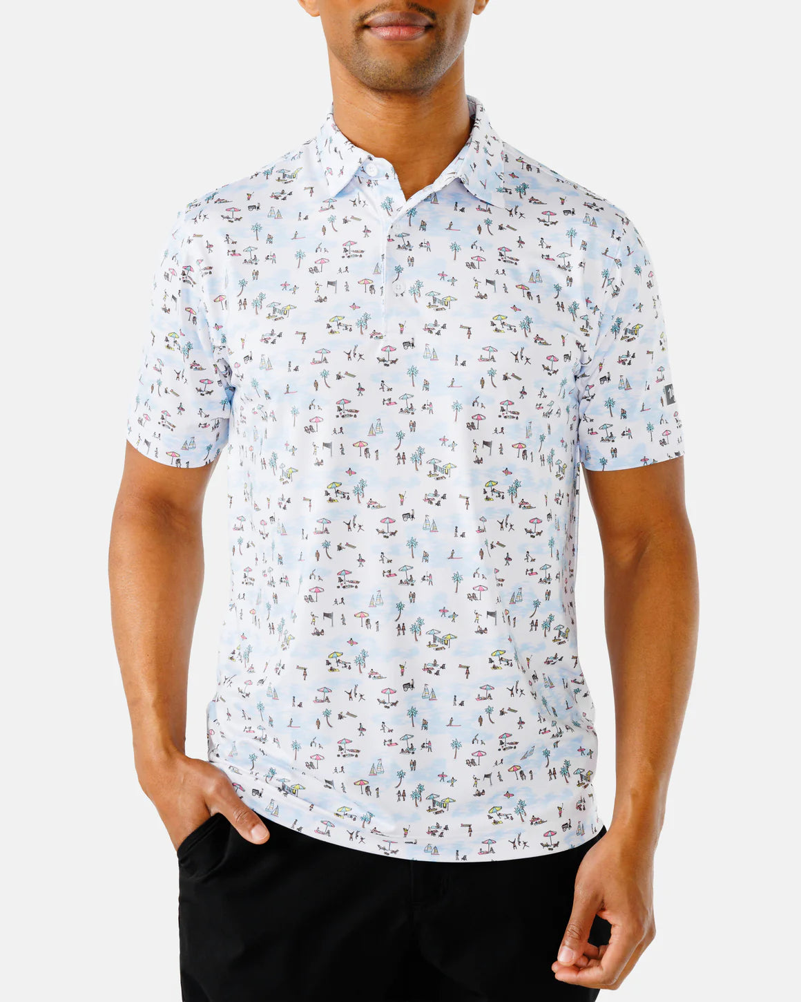 Waggle Beached It Men's Polo