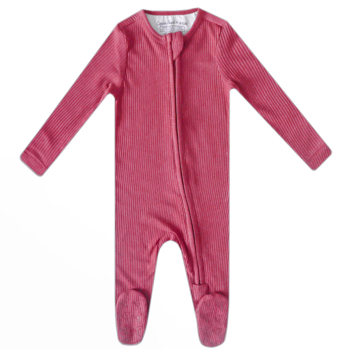 Berry Copper Pearl Footie Pajamas