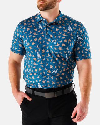 Waggle Bird Dog Men's Polo