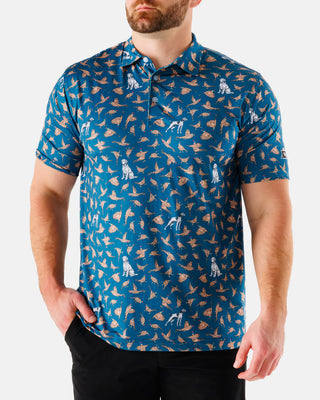 Waggle Bird Dog Men's Polo