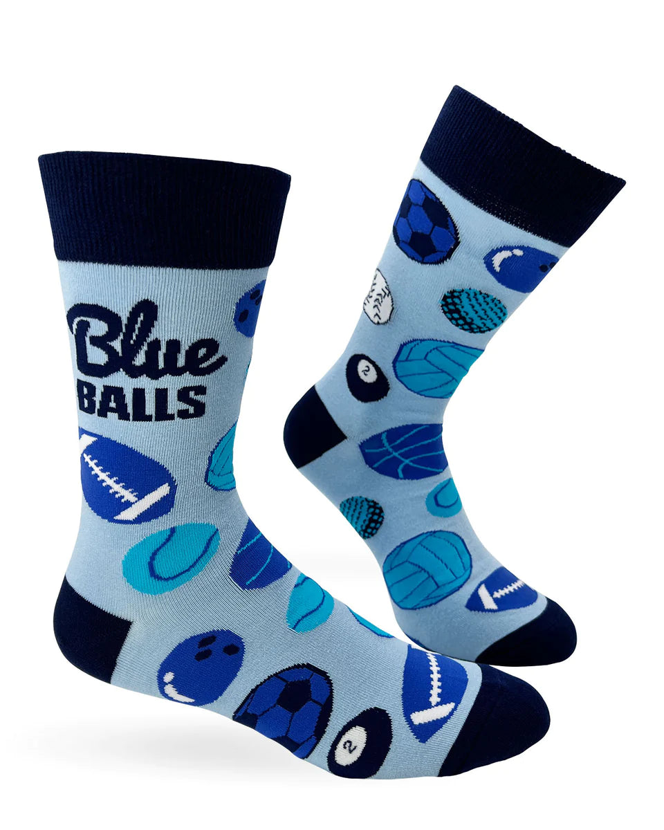 Blue Balls Crew Socks