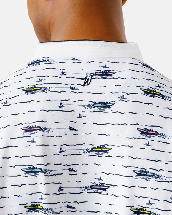 Waggle Boat Day Men's Hybrid Polo