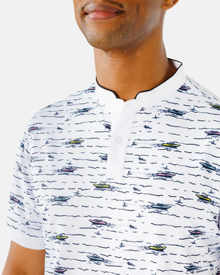 Waggle Boat Day Men's Hybrid Polo