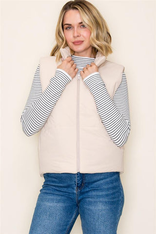 Corduroy Reversible Puffer Vest FINAL SALE