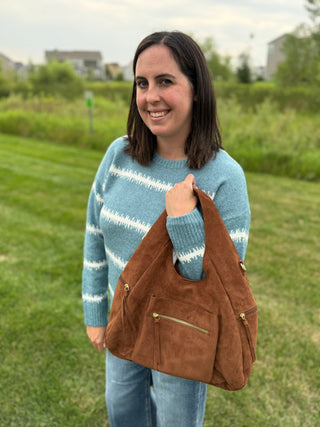 Heidi Faux Suede Hobo Bag