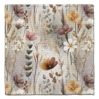 Watercolor Fall Boho Wildflowers Eco-Friendly Washcloth