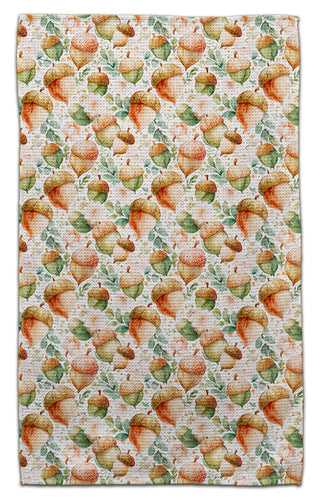 Acorns Watercolor Eco-Friendly Kitchen Towel