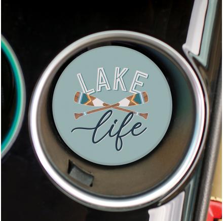 Ceramic Car Coaster Lake Life