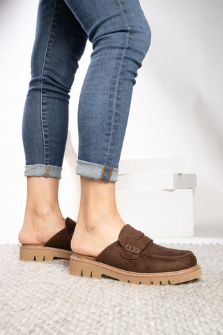 Corky's Get Lucky Chocolate Slip-On Clog Mule