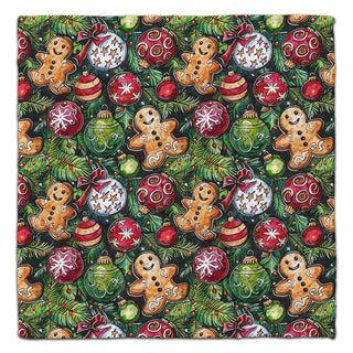 Gingerbread Man & Ornaments Eco-Friendly Washcloth