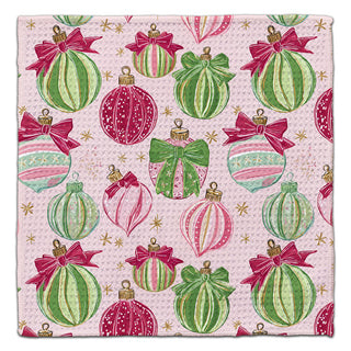 Ornaments Pink & Green Eco-Friendly Washcloth