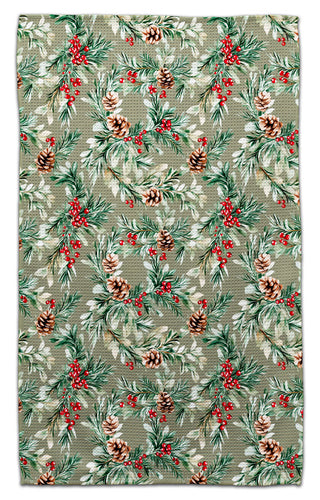 Pine Cones & Berries Eco-Friendly Towel
