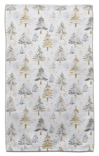 Trees Silver & Gold Eco-Friendly Towel