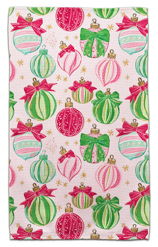 Ornaments Pink & Green Eco-Friendly Towel