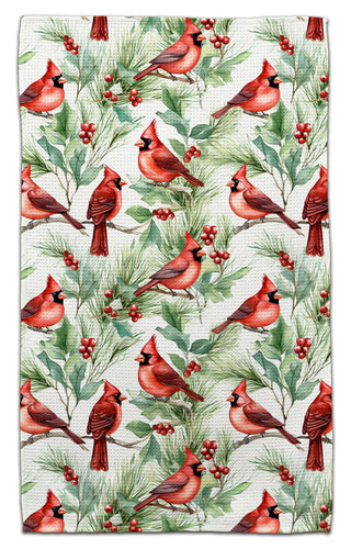 Cardinals & Berries Eco-Friendly Towel