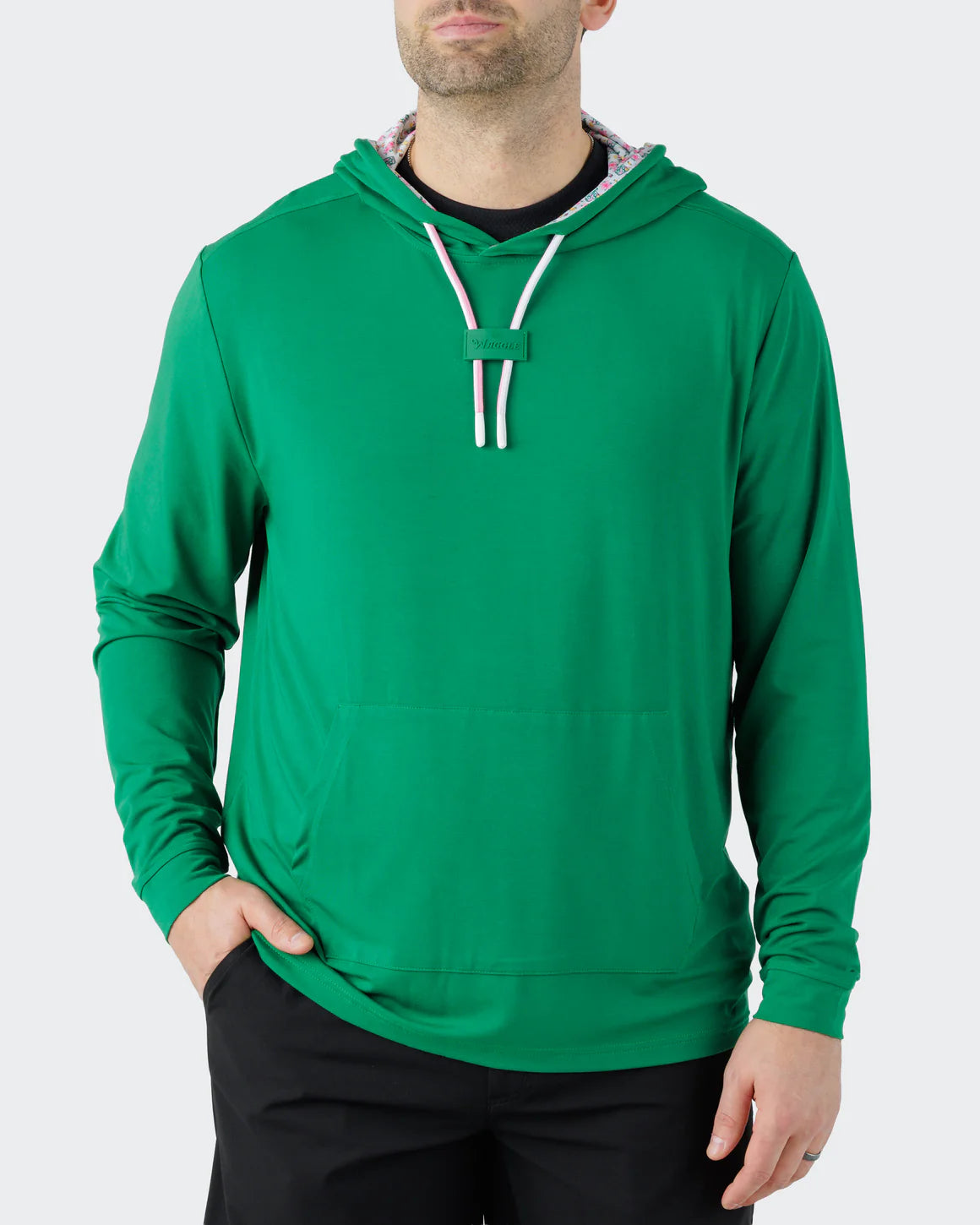Waggle Linksluxe Mens Hoodie- Champion Green- Azalea Collection