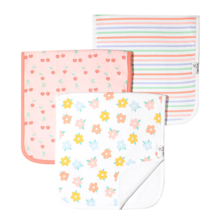 Copper Pearl Premium Burp Cloths - Cheery