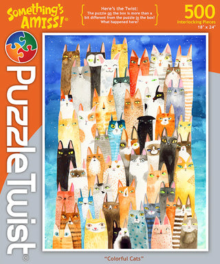 Colorful Cats: 500 Piece Puzzle