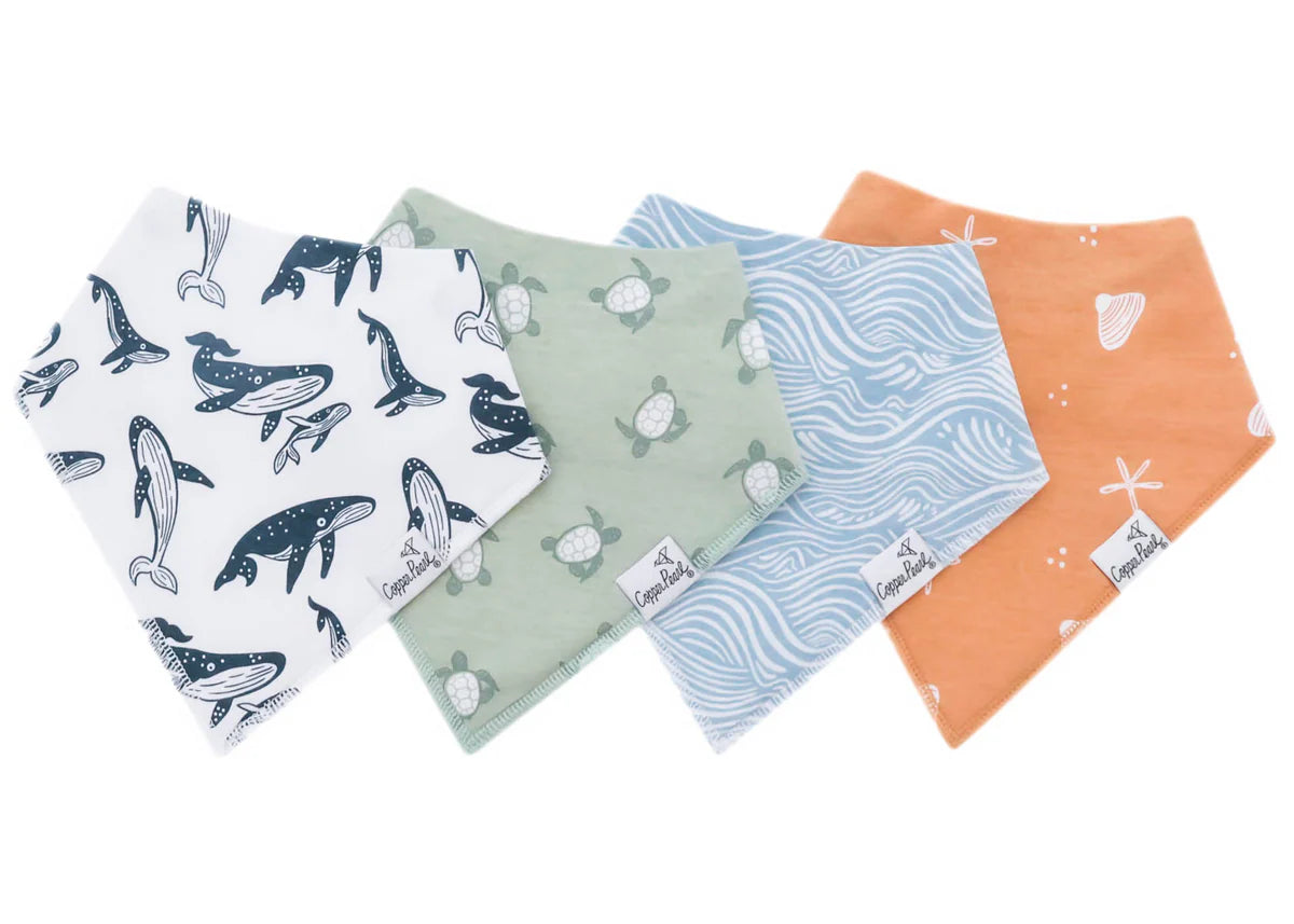 Cove Copper Pearl Baby Bandana Bibs