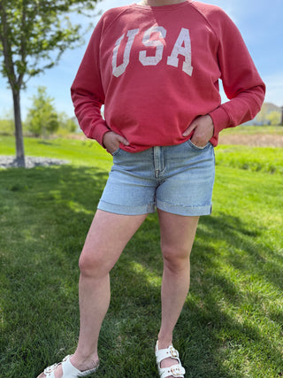 Risen High Rise Cuffed Shorts FINAL SALE