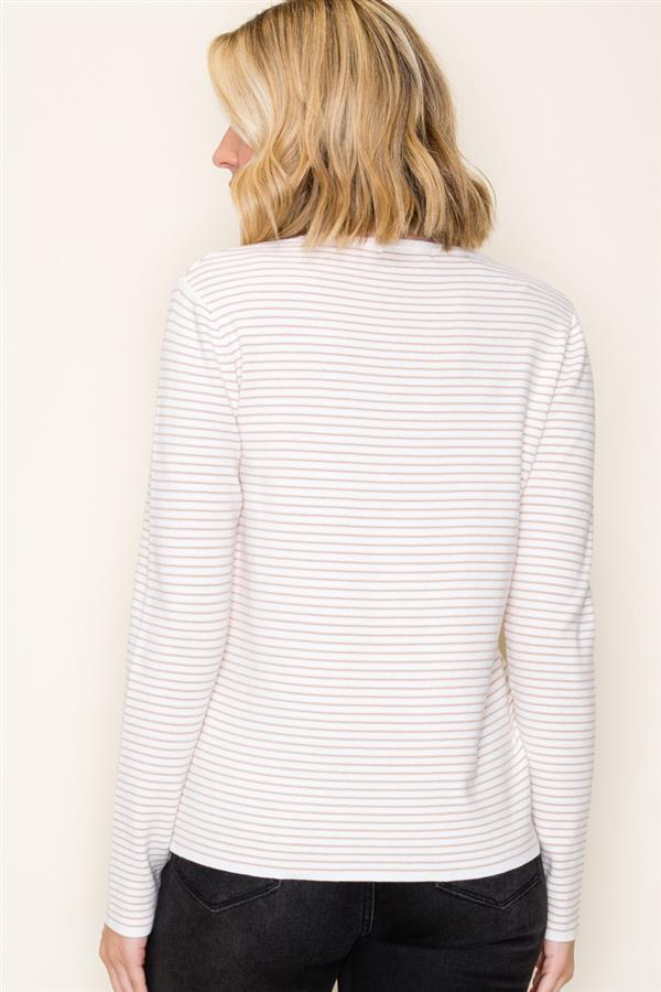 Pinstriped Pullover Sweater