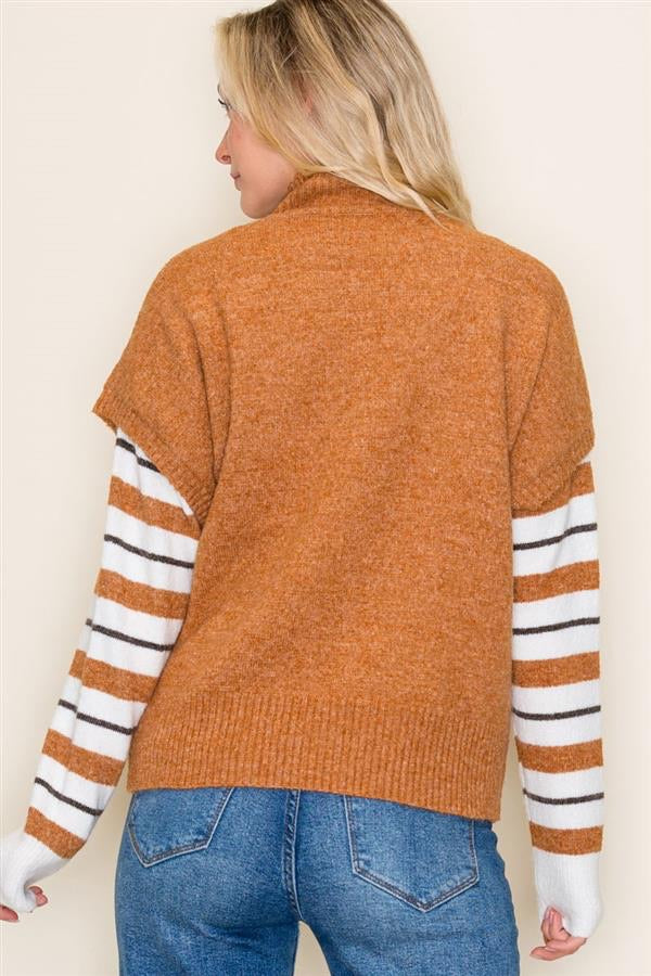 Mock Neck Sweater Vest