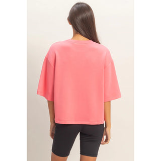 Scuba Short Sleeve Boxy Top FINAL SALE