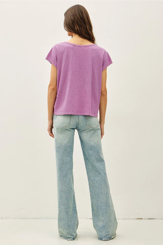 Garmet Dye Oversize Cut Split-V Tee