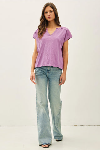 Garmet Dye Oversize Cut Split-V Tee