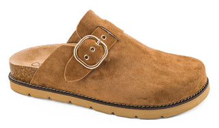 Women's Corkys Distracted Clogs — Camel Faux Suede
