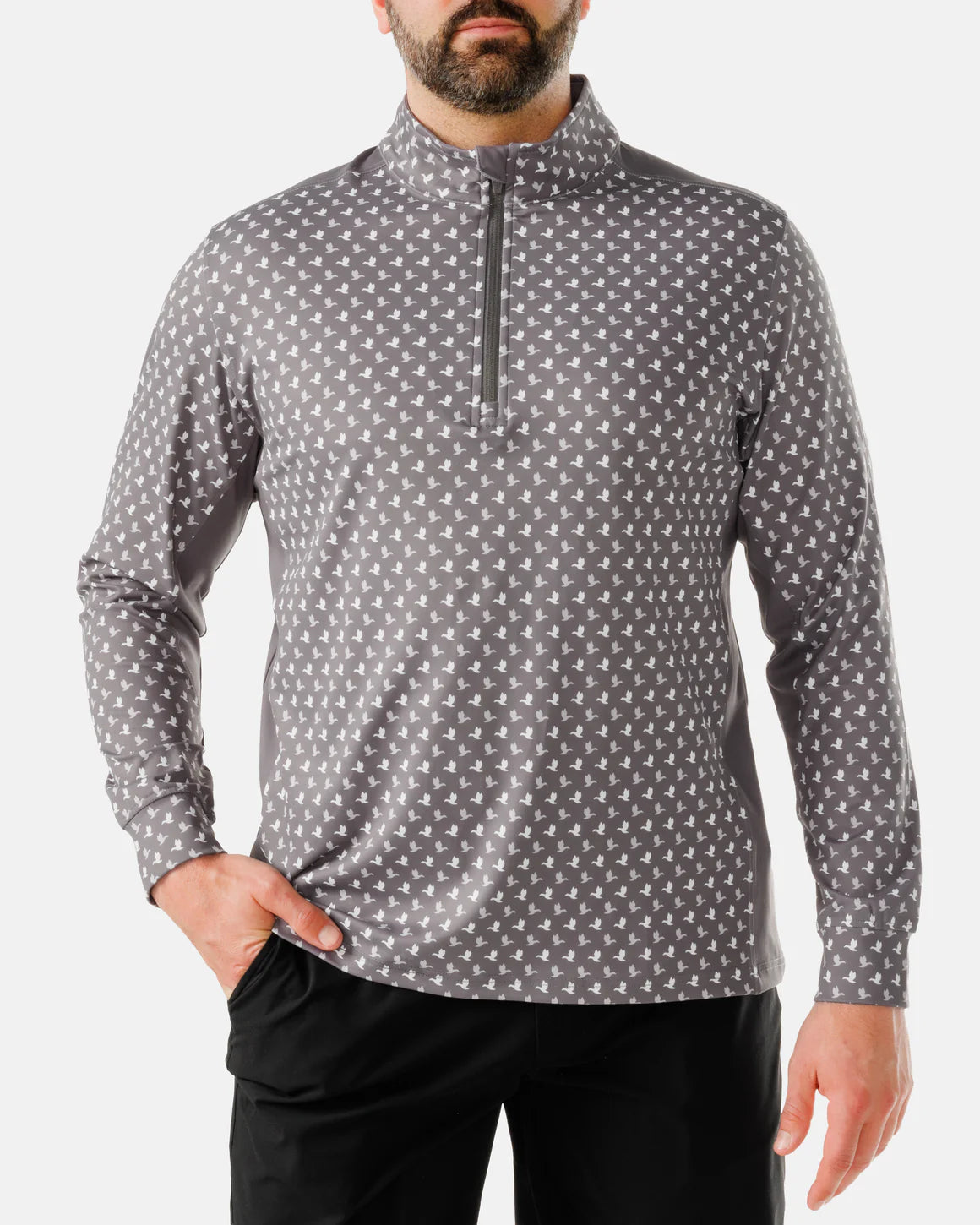 Waggle Ducks in A Row Twilight Quarter Zip