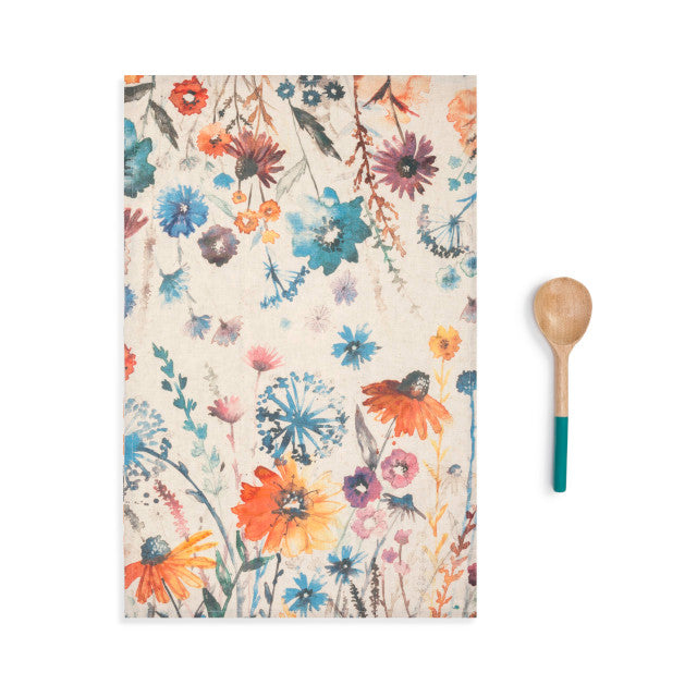 Meadow Flowers Kitchen Towel & Spoon