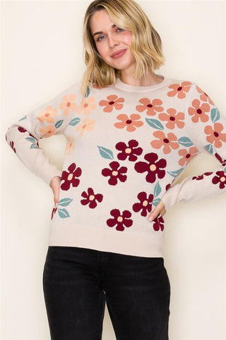 Floral Jacquard Sweater FINAL SALE