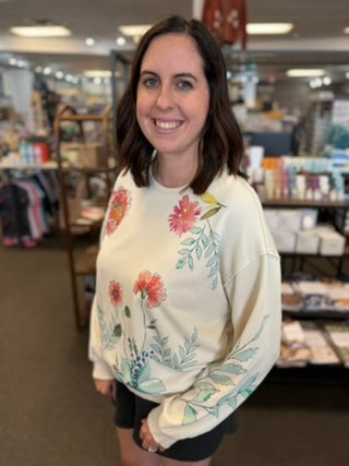 Botanic Garden Print Sweatshirt