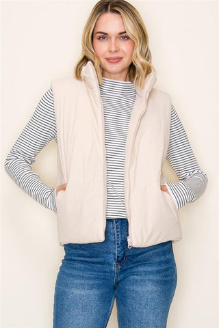 Corduroy Reversible Puffer Vest FINAL SALE