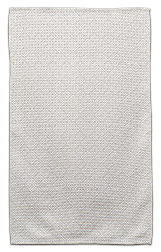Beige Geo Diamonds Eco-Friendly Washcloth – Recycled Polyester Towel