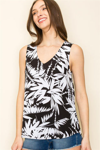Sleeveless Floral Print Top FINAL SALE