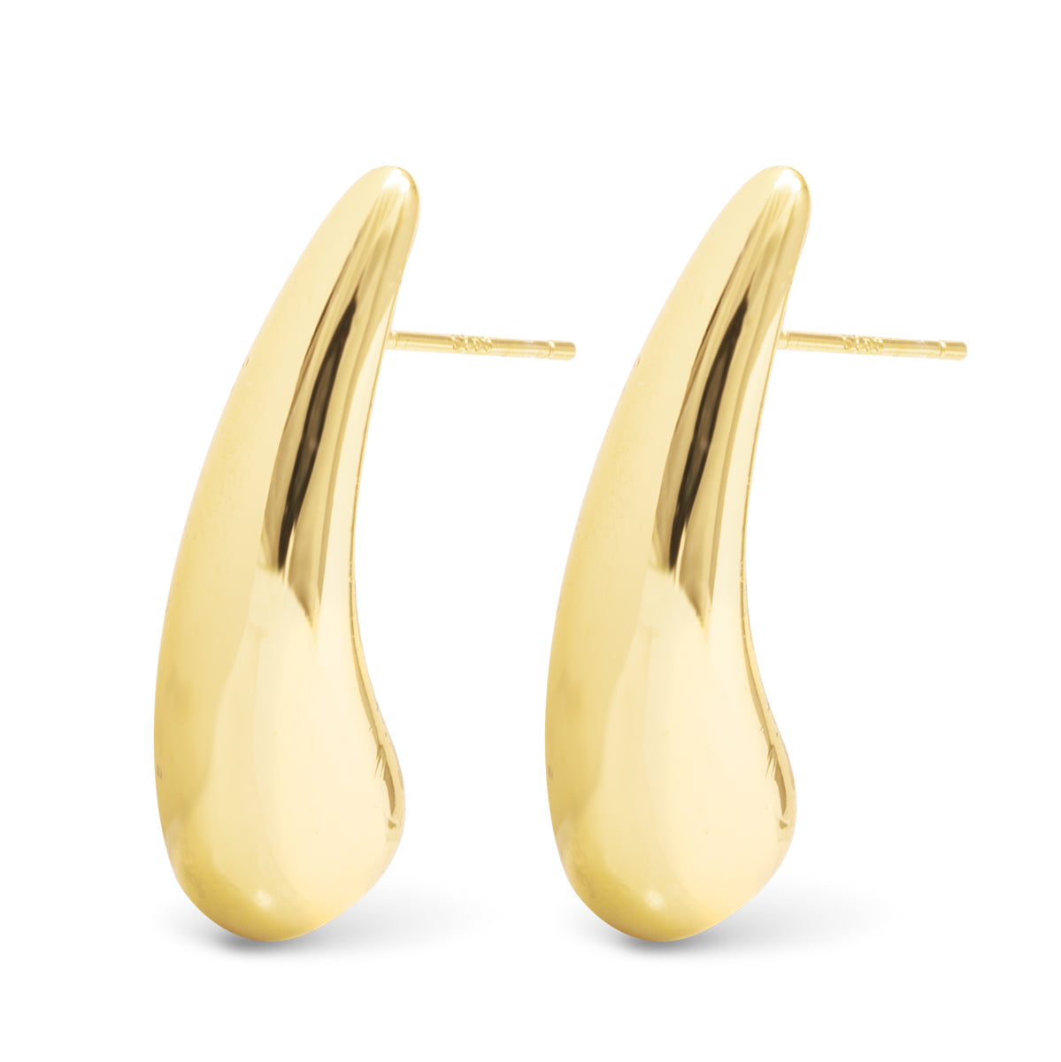Michelle Polished Droplet Gold Earrings
