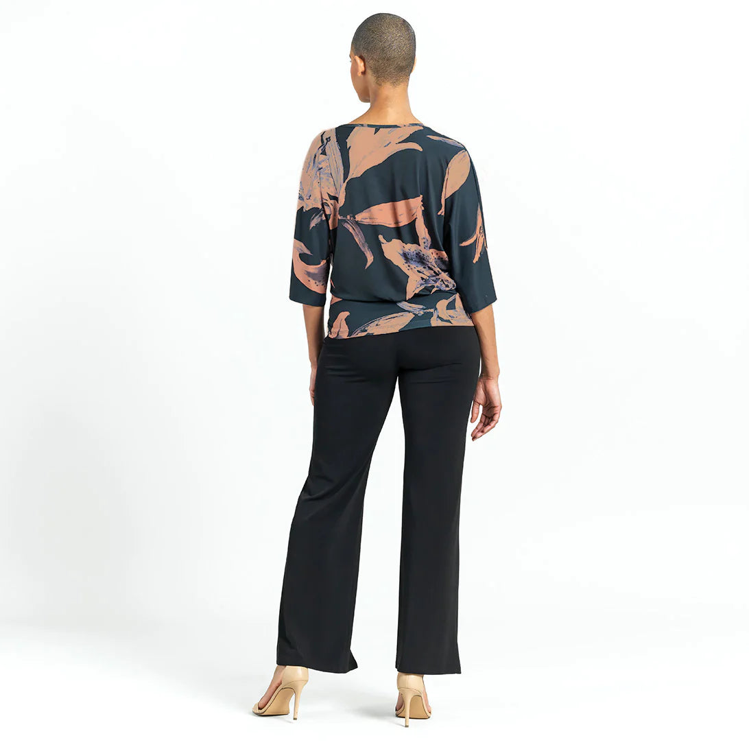 Abstract Lily Side Tie Top