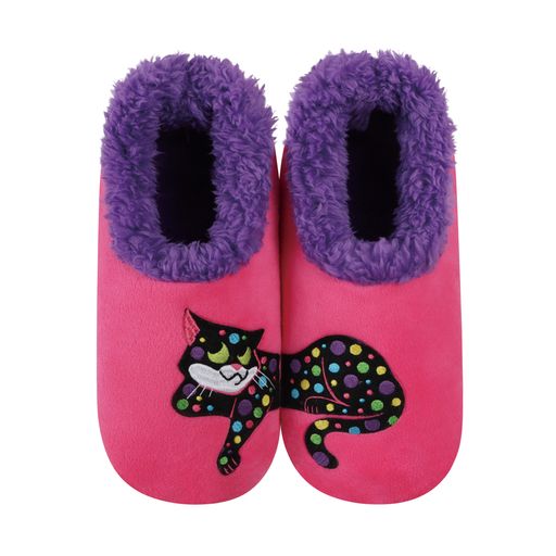 Polka Dot Cat Women's Snoozies Slippers