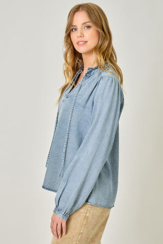 Tencel V-Neck Blouse FINAL SALE