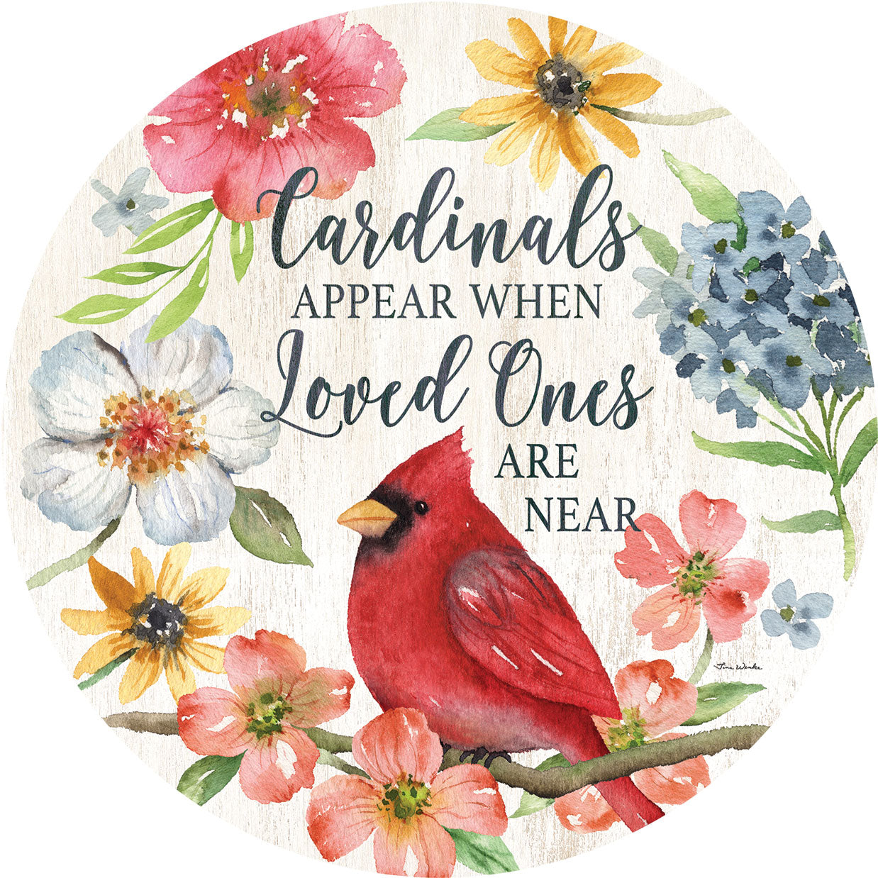 Cardinals Appear 6" Round Accent Magnet