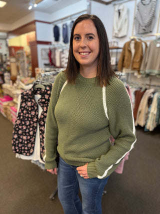 Koya Sweater | Women's Contrast-Seam Raglan Sweater