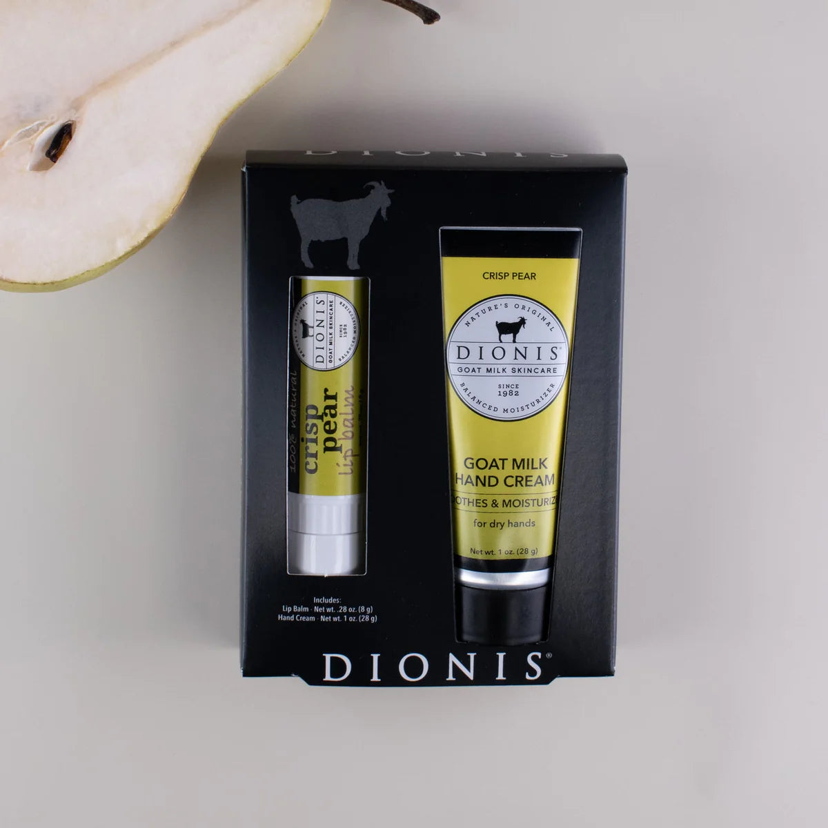 Dionis Crisp Pear Lip Balm & Hand Cream Gift Set